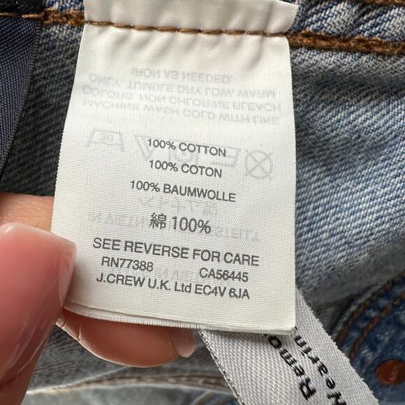 J. CREW Light Patriot Wash Blue Cotton Button Up Classic Denim Jean Jacket Sz S - Picture 10 of 11